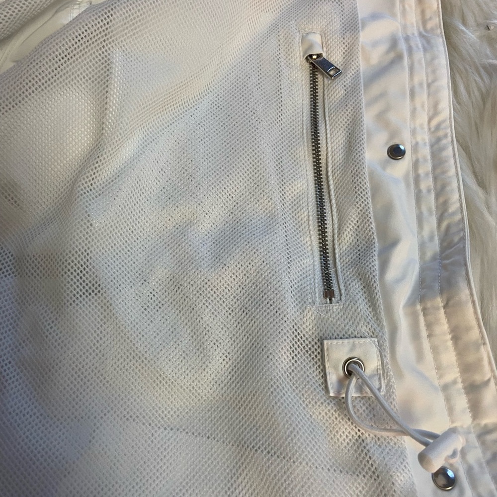 Banana Republic Sz S Women's White Hooded Utility Jacket - Picture 7 of 11